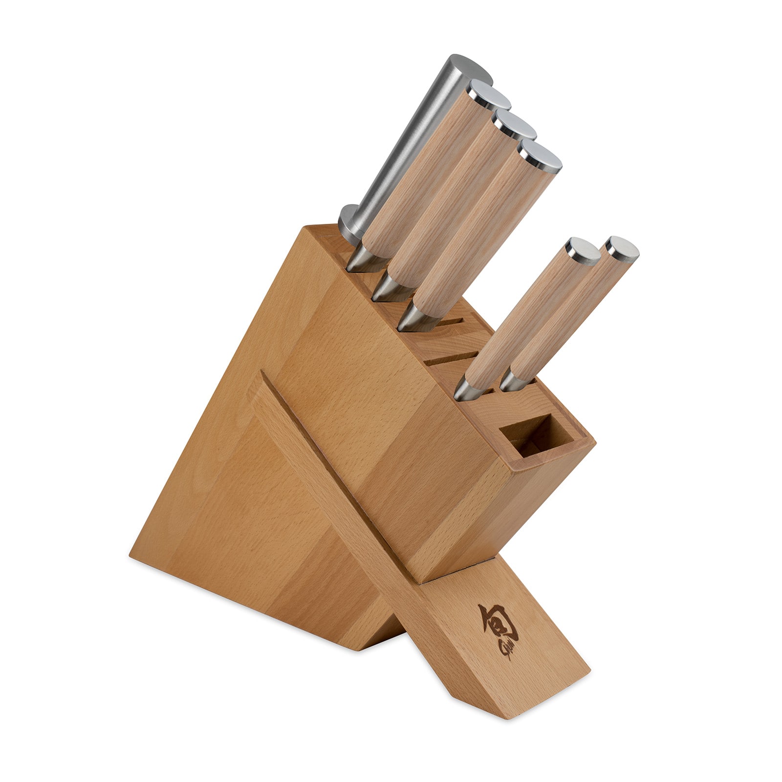 Shun - Classic Blonde 7 Piece Block Set with Birchwood Kickstand Block - Silver price history on PriceWatchPro