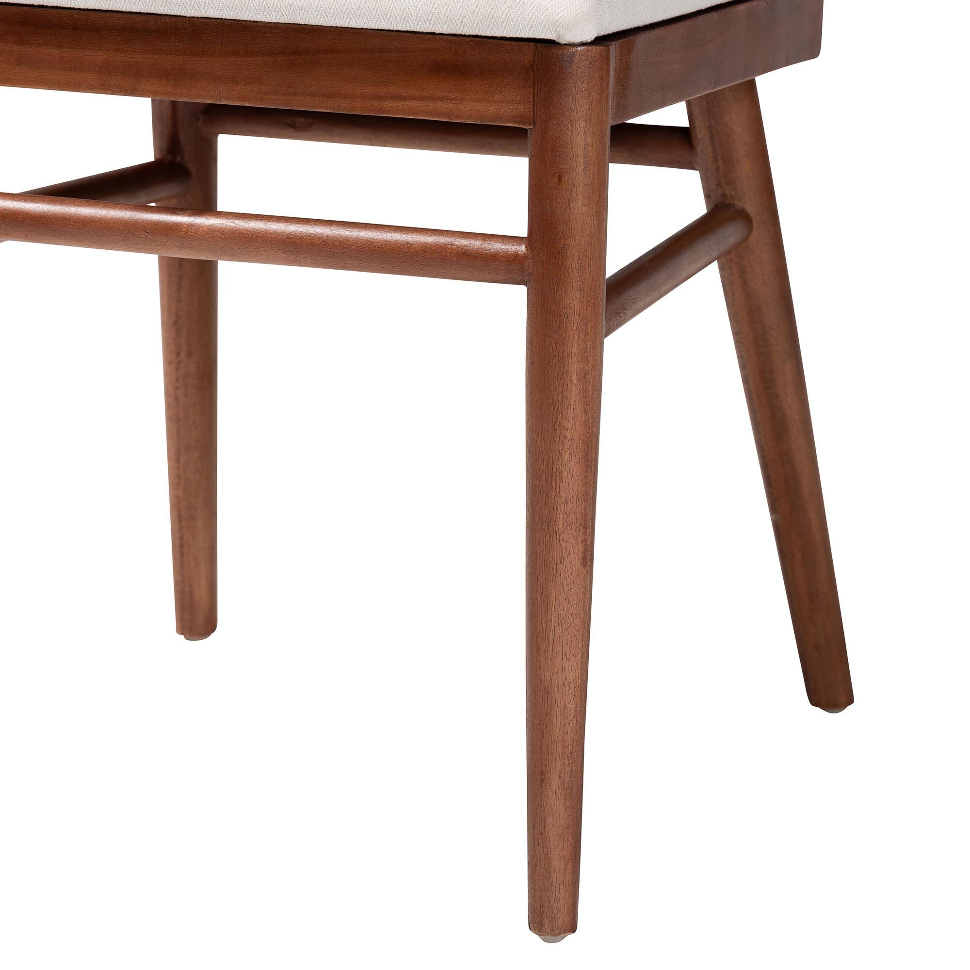 Alt View 2. bali & pari - Denver Modern Bohemian Finished Acacia Wood and Seagrass Dining Chair - White/Walnut Brown.