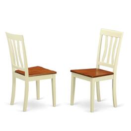 FurniFact - Elegant 3-Piece High Top Table and Chairs Set – White and Brown Finish - Buttermilk & Cherry
