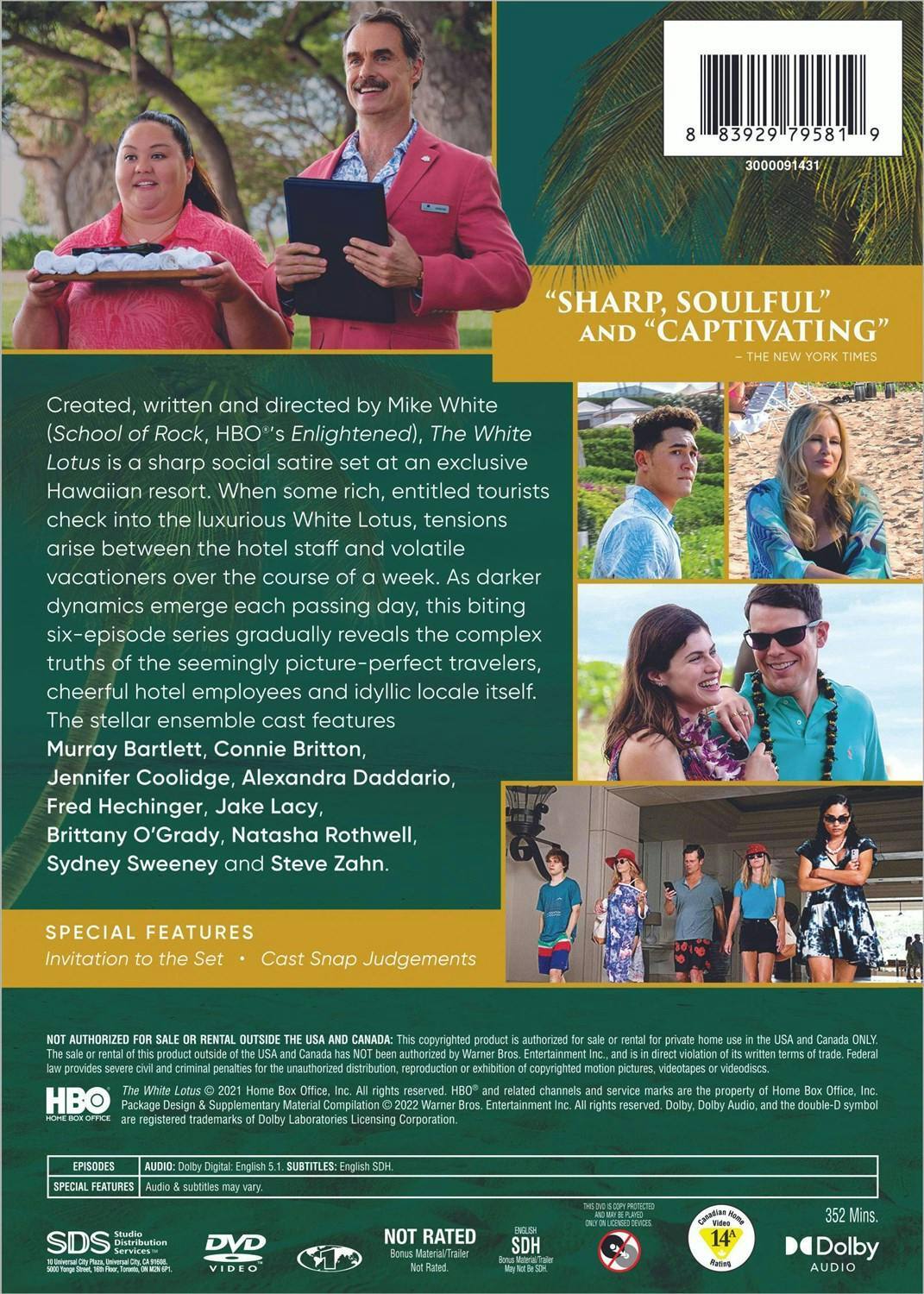 Back. The White Lotus: The Complete First Season [DVD].
