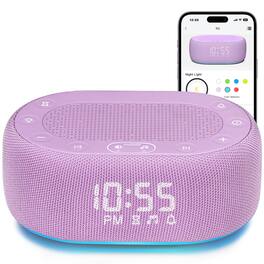 Dazzed Corner - Alarm Clock, White Noise Sound Machine - Purple