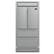Front. Forno Appliances - Moena 19.2 Cu. Ft. French Door Counter-Depth Refrigerator with Modern Decorative Grill - Stainless Steel VCM.