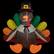 Alt View 5. Northlight - Pre-Lit Pilgrim Turkey Inflatable Thanksgiving Outdoor Yard Decoration - 6' - Multi.