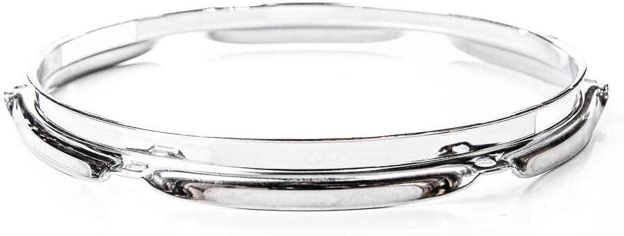 Angle. Gibraltar Hardware - Drum Hoop, 10" 6 Lug 2.3mm Heavy Duty Triple Flange Hoop,Chrome Rim for Consistent Shape Tension & Clearer Sound Upgrade.
