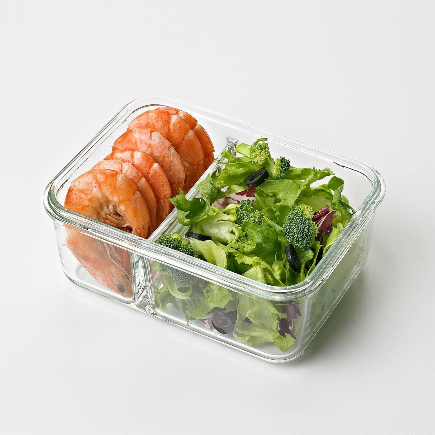 Alt View 2. Glasslock - Glasslock Duo 5 Piece Clear Glass Microwave Safe Divided Food Storage Containers.