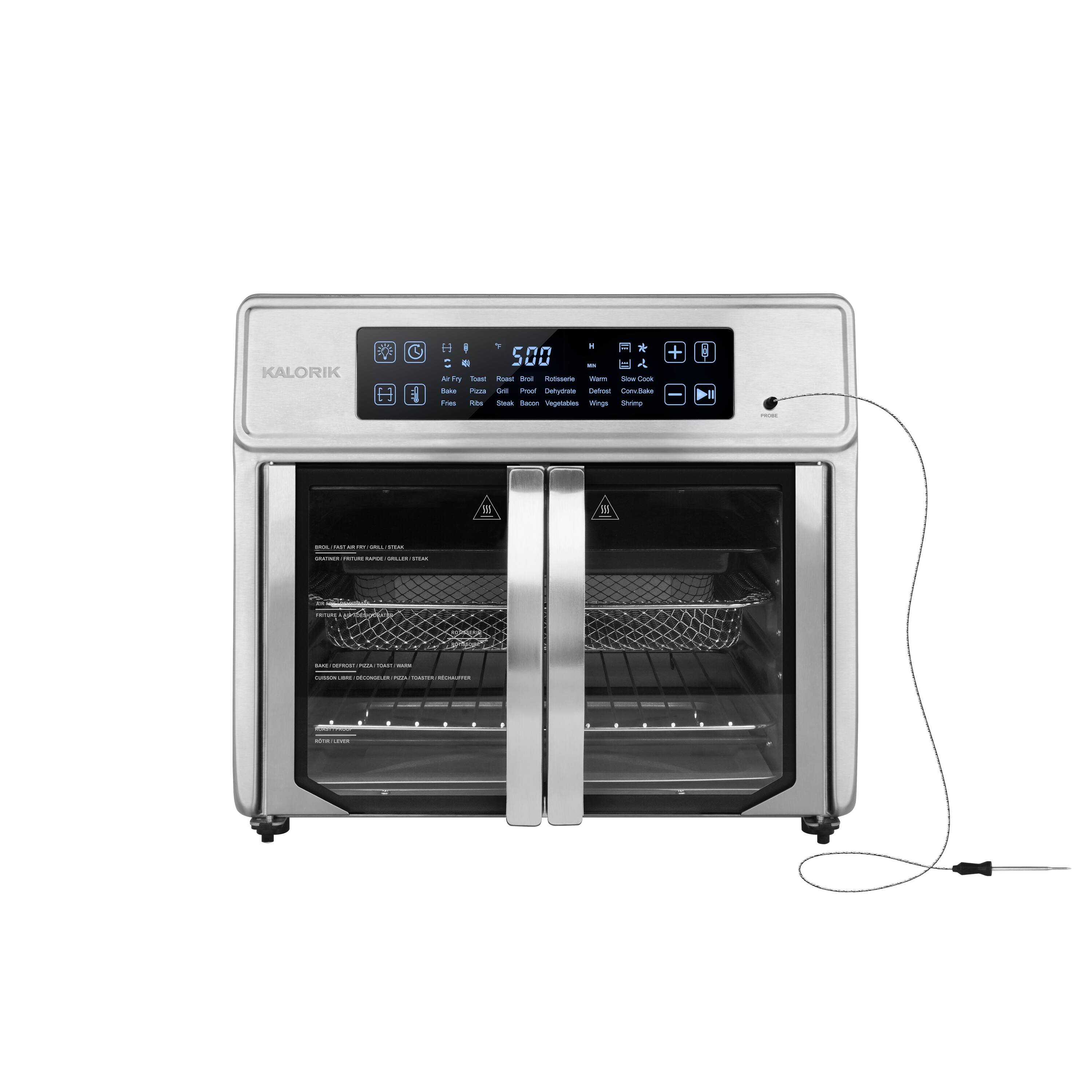 Front Zoom. Kalorik - MAXX Advance 26 Quart Digital Air Fryer Oven - Stainless Steel.