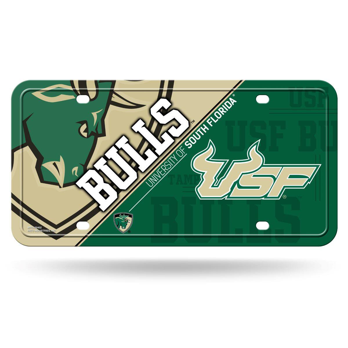 South Florida Bulls Multi-Color Standard 12x6 Metal License Plate Auto Tag