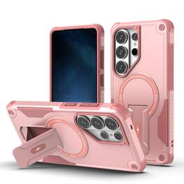 UUCOVER - Magnetic Kickstand Case for Samsung Galaxy S26 Ultra, Compatible with MagSafe, Shockproof Hybrid Rugged Protective Cover - Pink