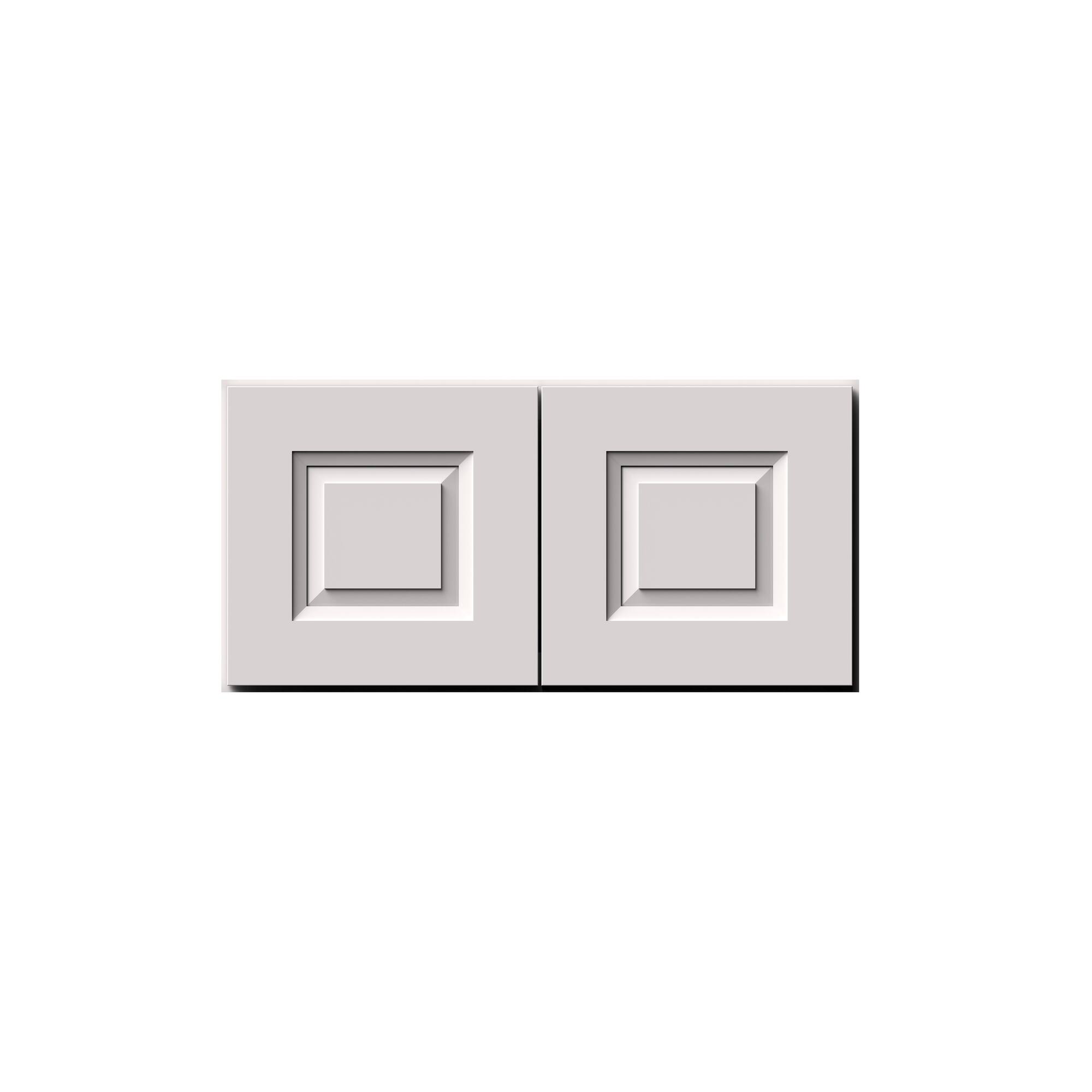 Alt View 1. Boyel Living - 24-in W x 12-in H x 12-in D Shaker RTA Kitchen Wall Cabinet with Soft-Close Doors - Glacier White.