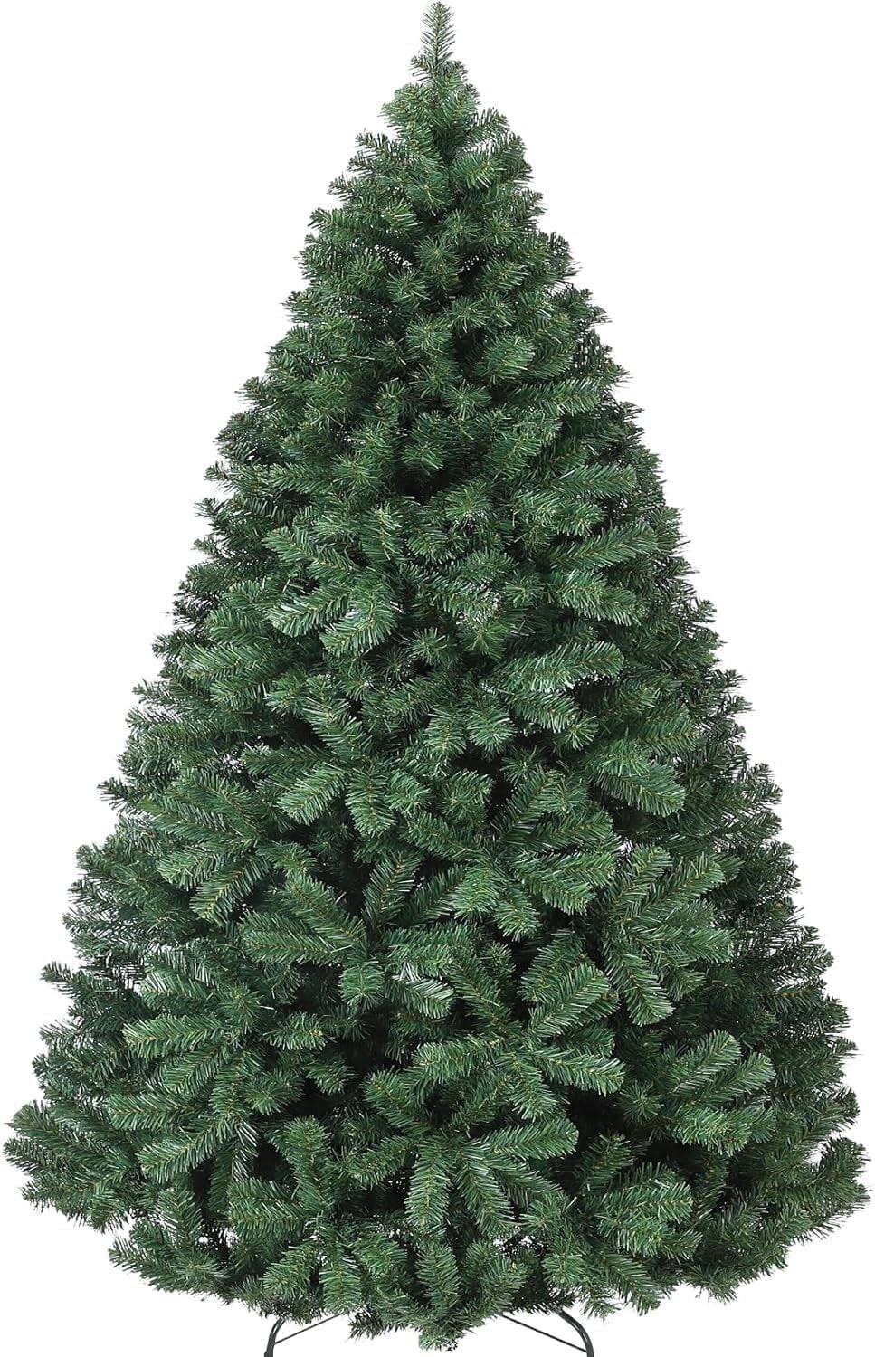 Front. GARVEE - 6ft Artificial Christmas Tree, Premium Spruce Hinged Material, Metal Base for Home & Office Holiday Decor - 6ft.