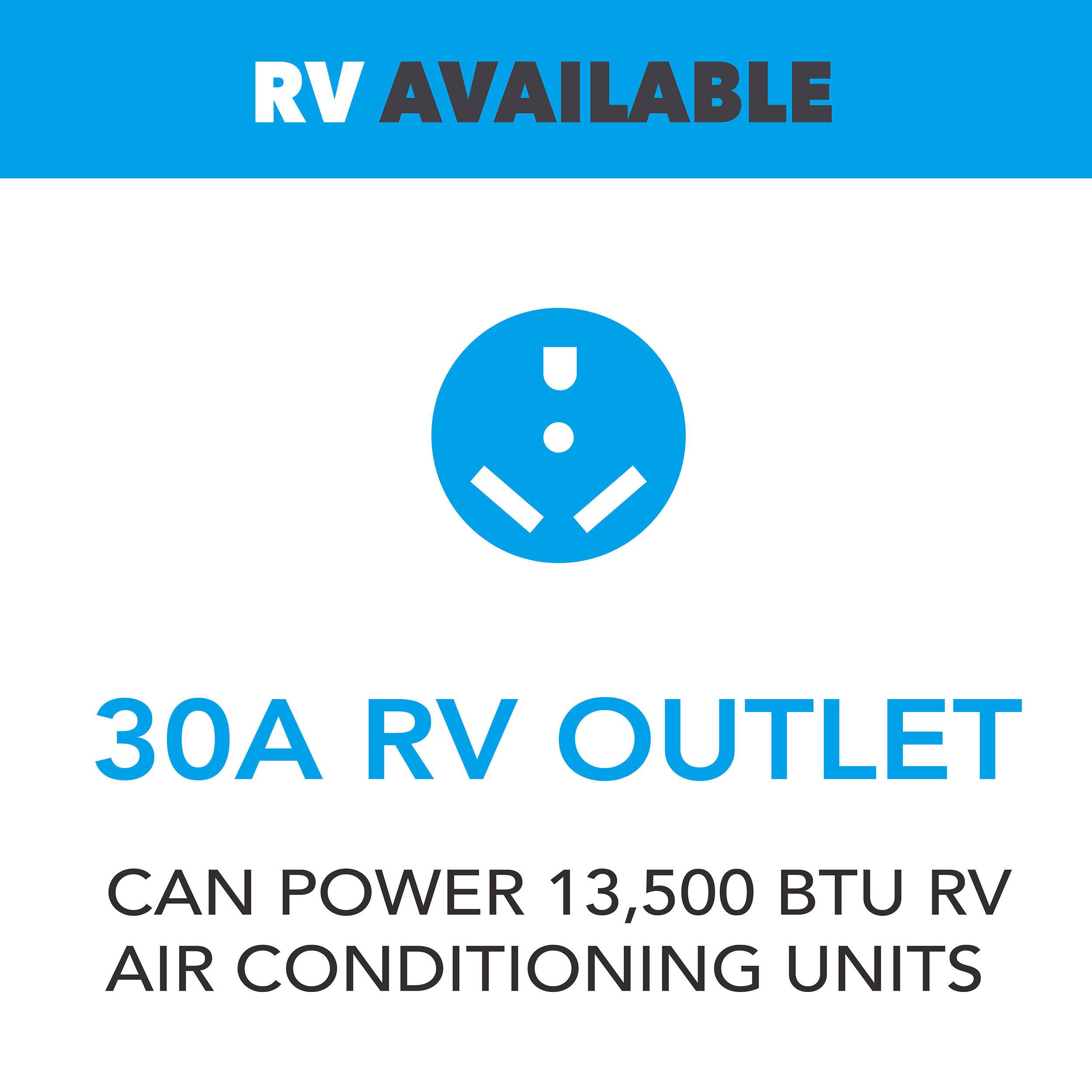 RV AVAILABLE

30A RV OUTLET

CAN POWER 13,500 BTU RV AIR CONDITIONING UNITS