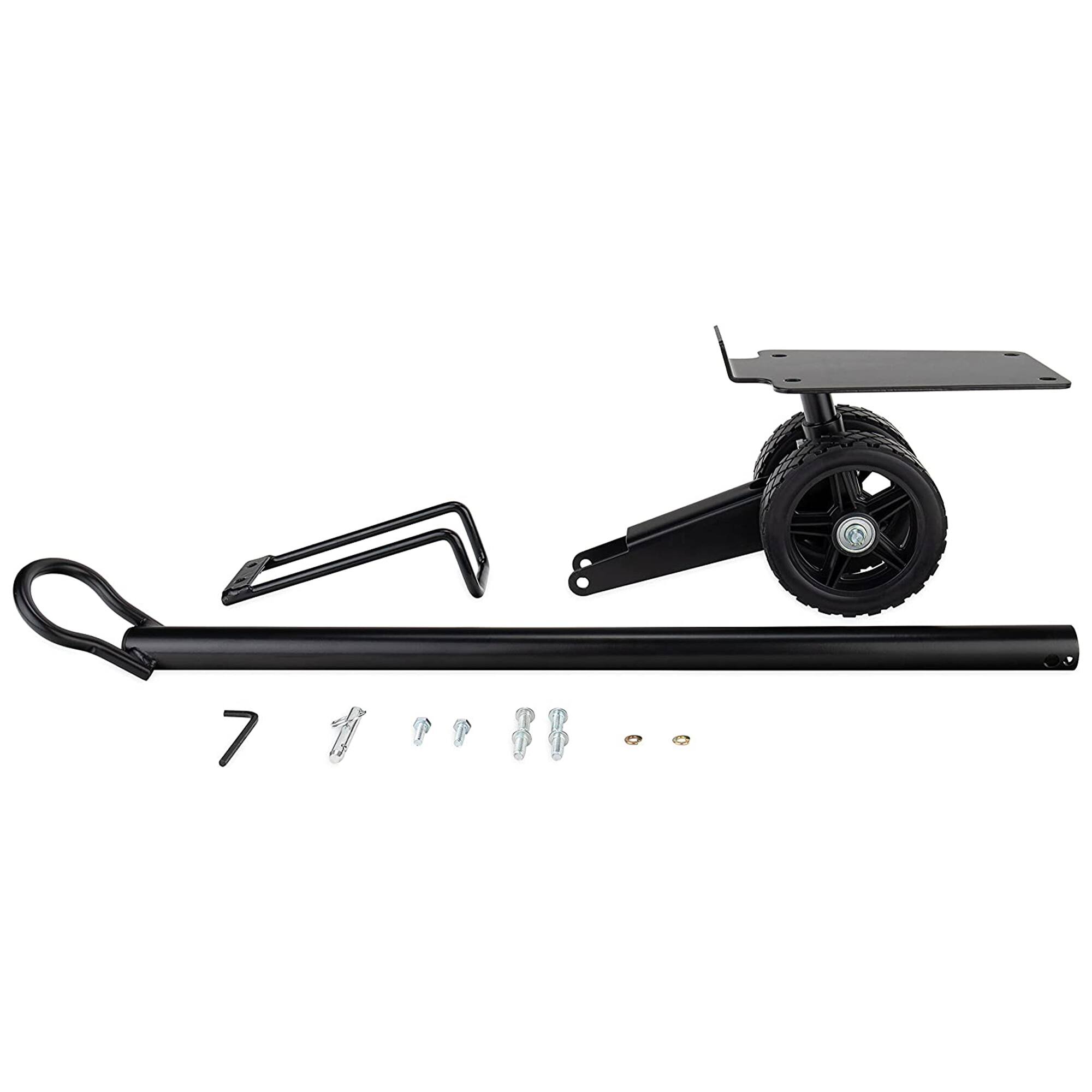 Front. Camco - Camco Steerable Wheel Kit for 28 & 36 Gallon Rhino Tote Tank with Tow Bar Handle - Black.
