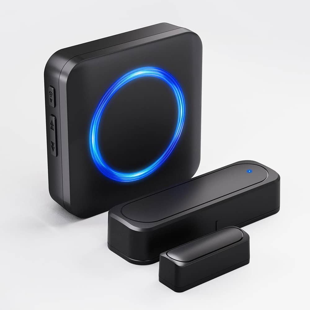 Schertz - Security/Store/Business/Home/Hearing Impaired Door Chime, Satisure Wireless - Black