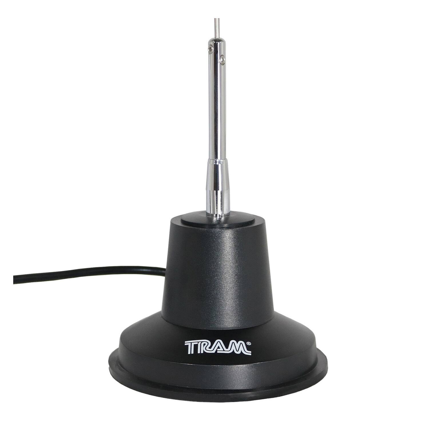 Left. Tram - Tram Tram 3500 3,500-watt 26 Mhz To 30 Mhz Heavy-duty Trucker Cb Magnet Antenna Kit - Silver.