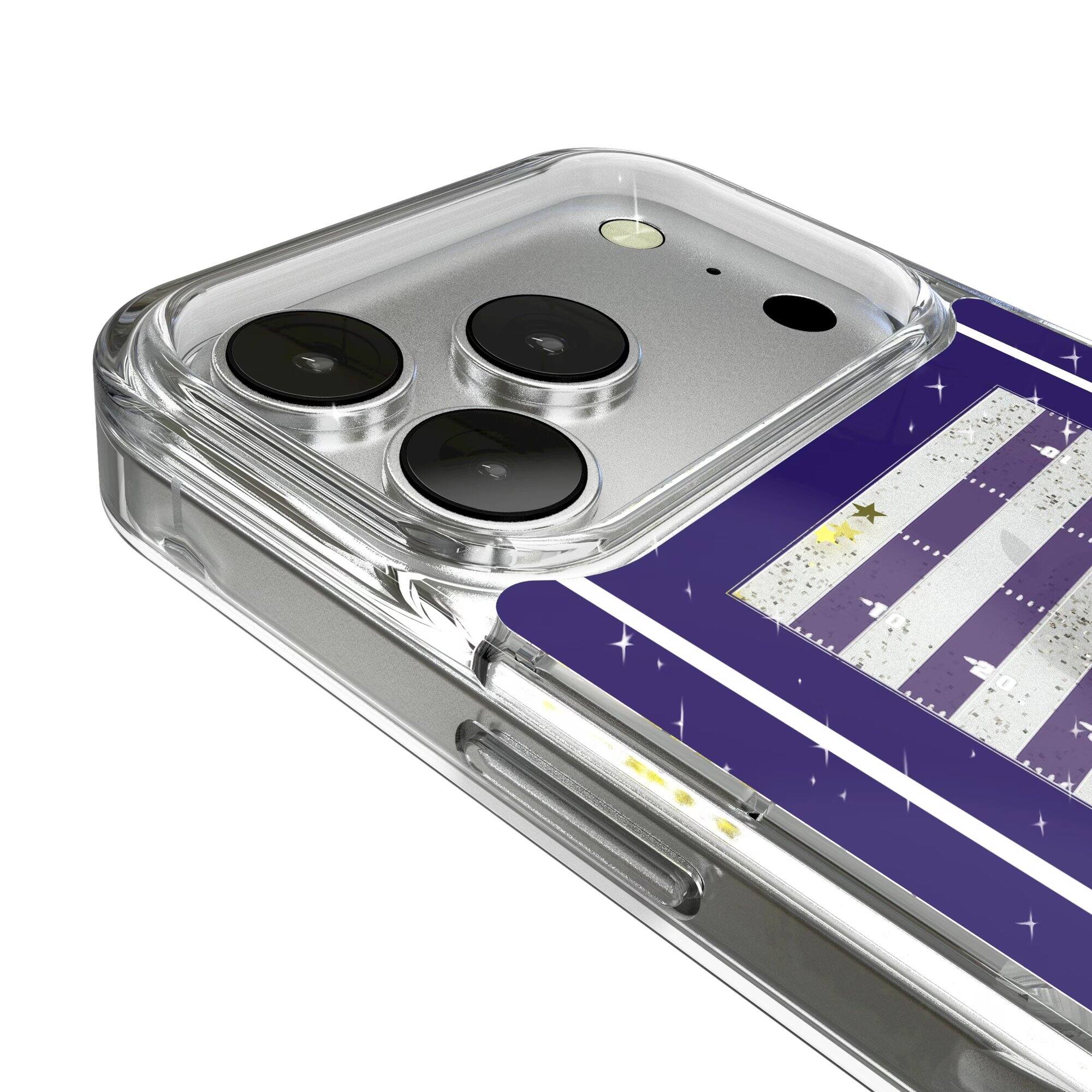 Alt View 2. Keyscaper - Baltimore Ravens iPhone Field Design Glitter Case - 15 Pro Max - Multicolor.
