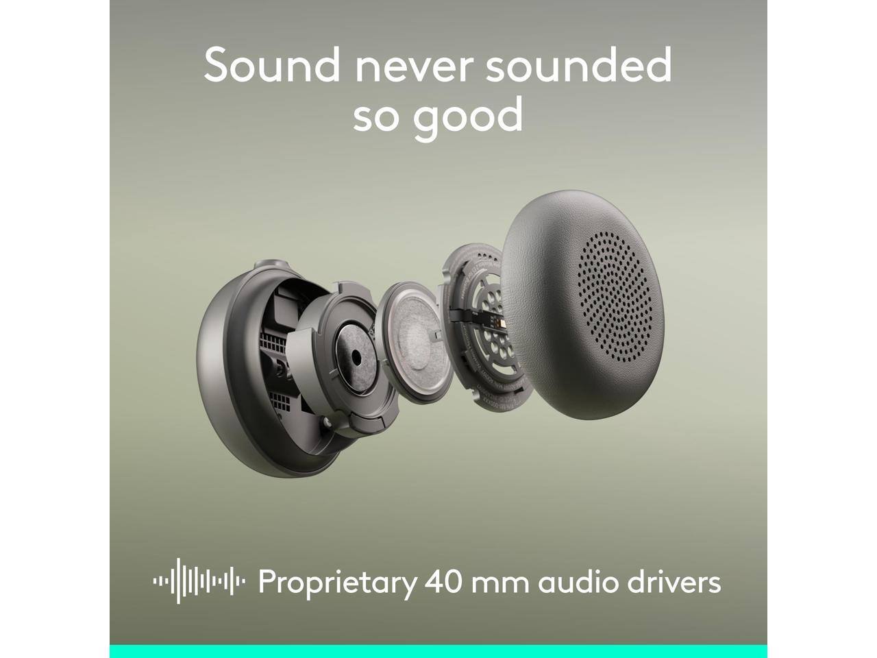 Sound never sounded so good  
Proprietary 40 mm audio drivers