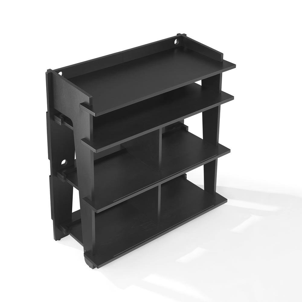 Back. Crosley Furniture - Soho Record Storage Console - Black.