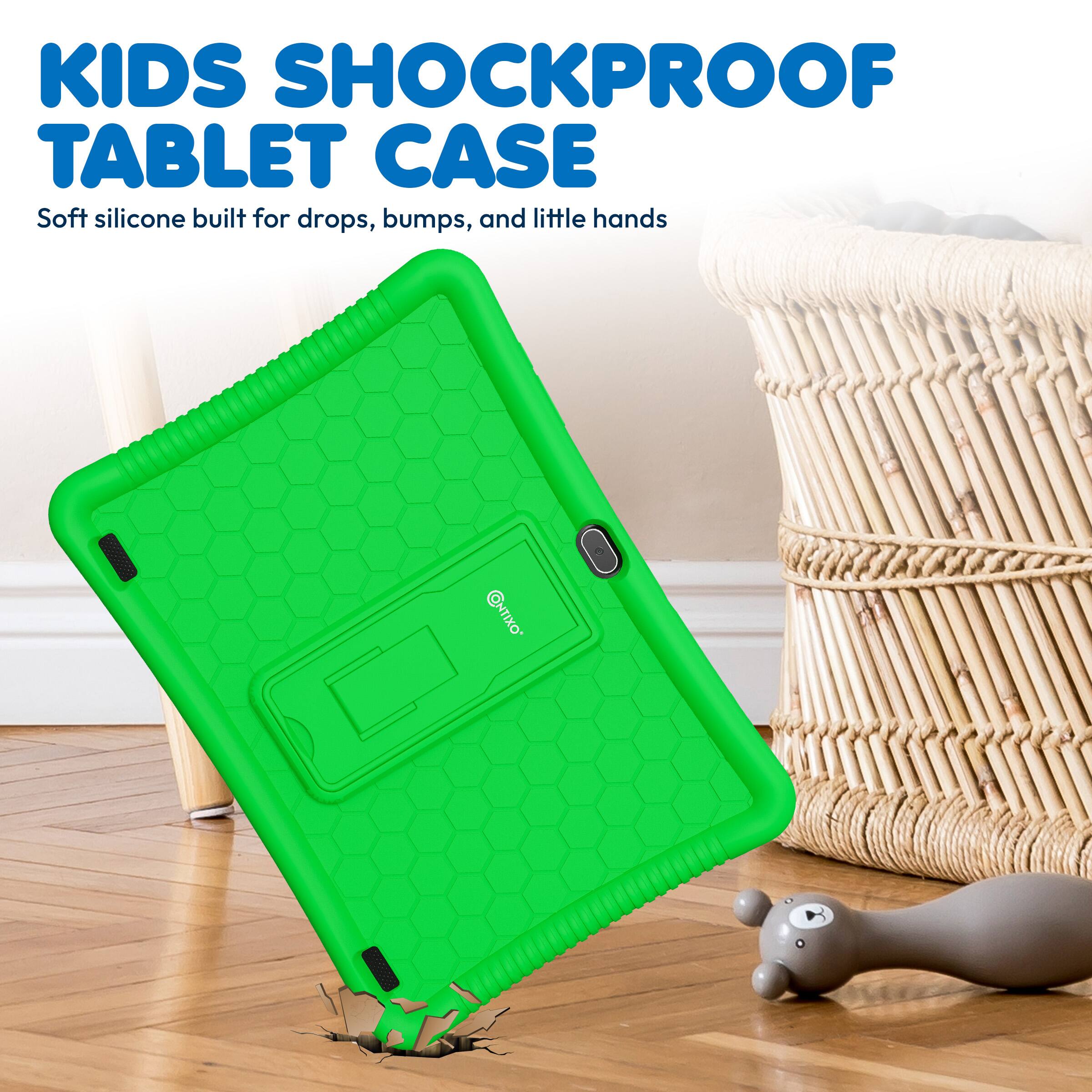 KIDS SHOCKPROOF TABLET CASE  
Soft silicone built for drops, bumps, and little hands