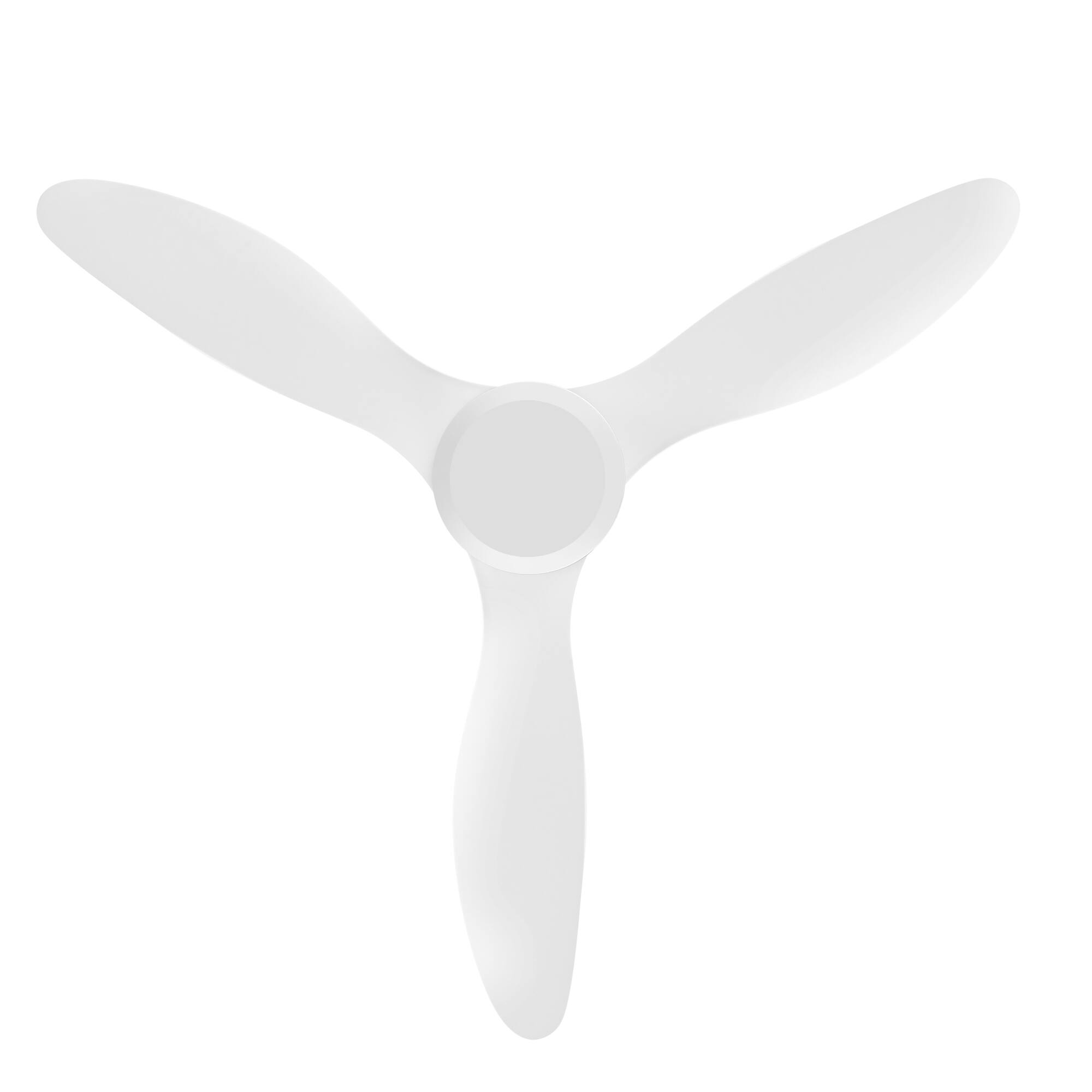 Alt View 8. Breezary - 52-Inch Ceiling Fan without Light, DC Motor, 5-Inch Downrod, 6-Speed Remote Control with Reversible Function - Muted white.