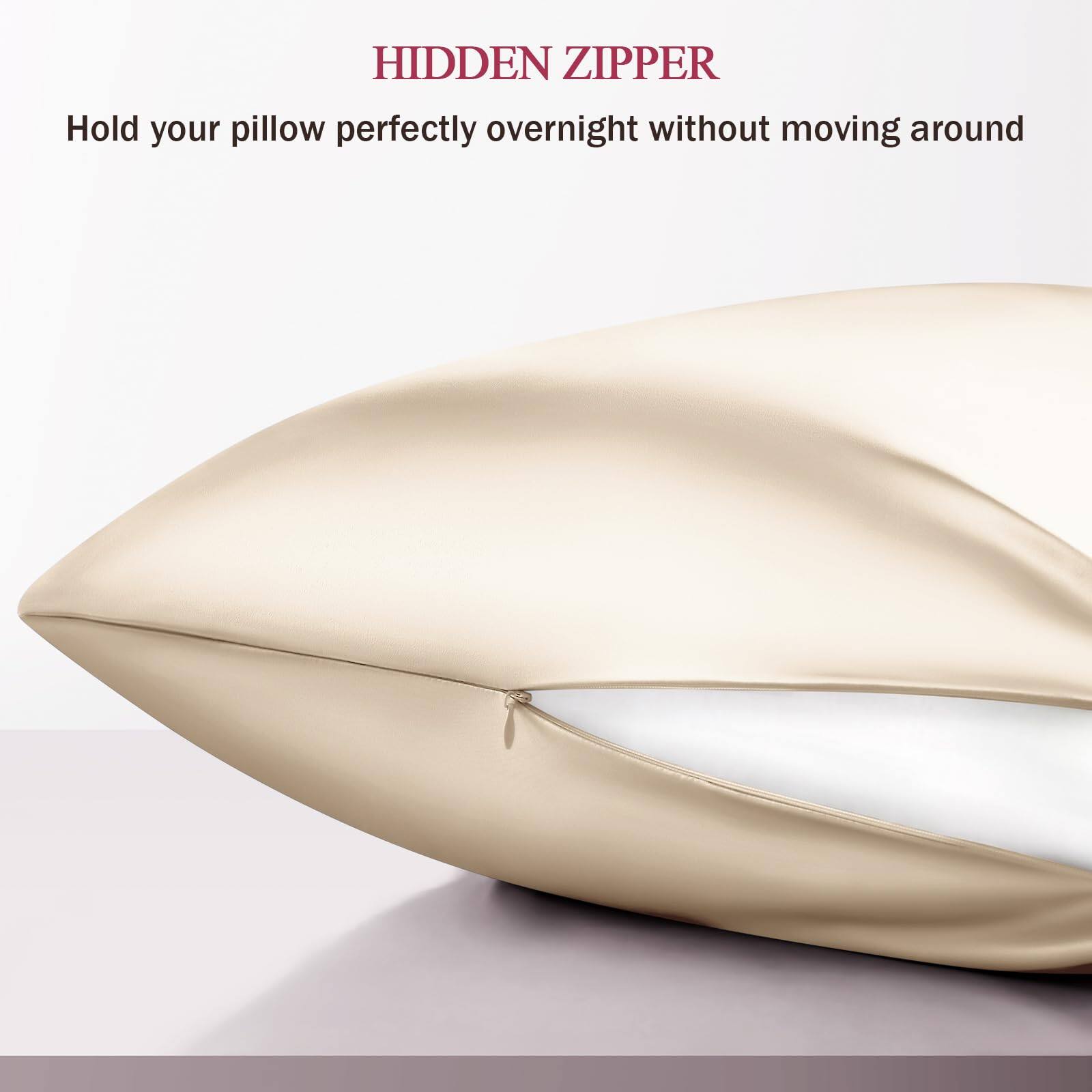 HIDDEN ZIPPER  
Hold your pillow perfectly overnight without moving around