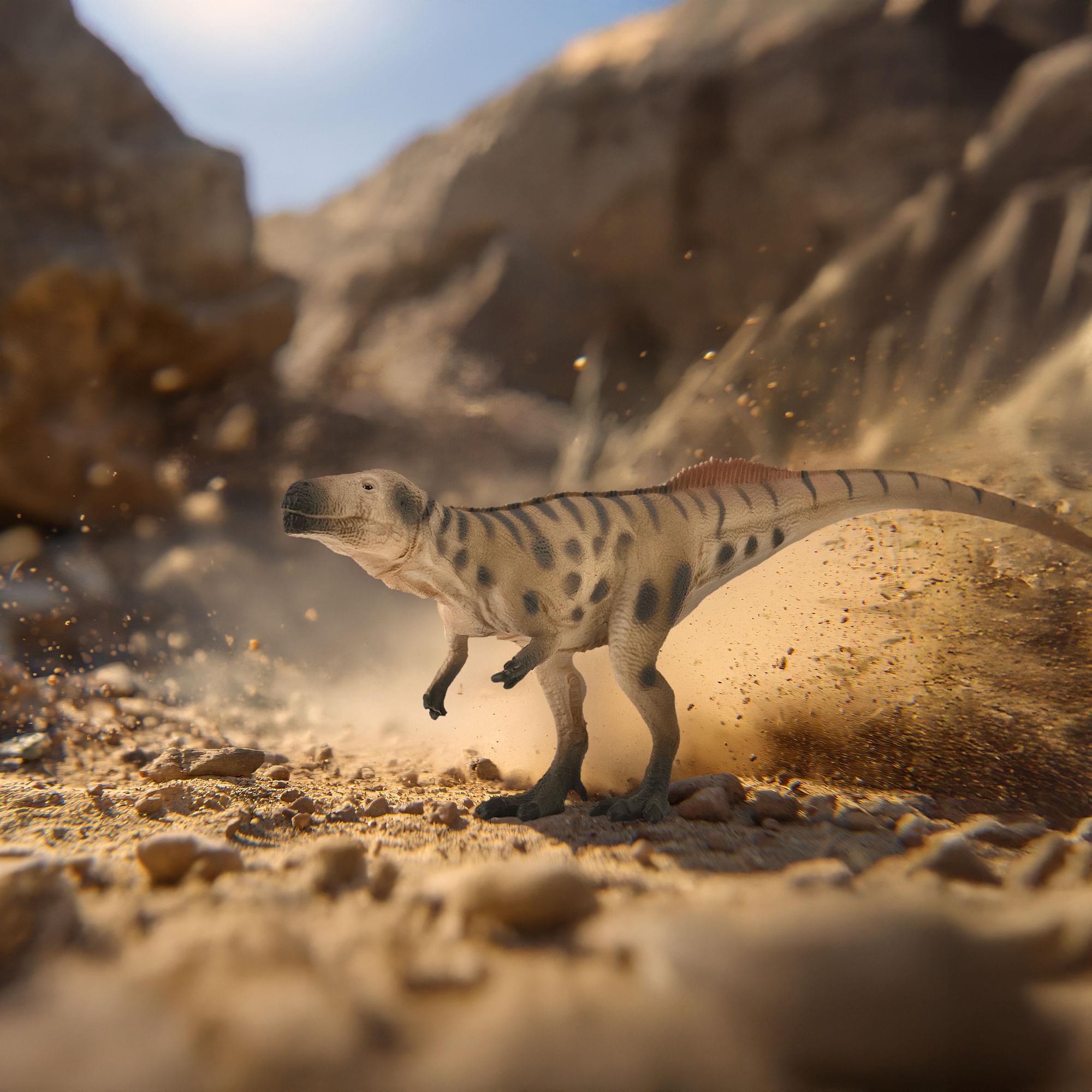 Alt View 1. Breyer - CollectA Prehistoric Life Collection Miniature Figure | Megalosaurus in Ambush - Brown.