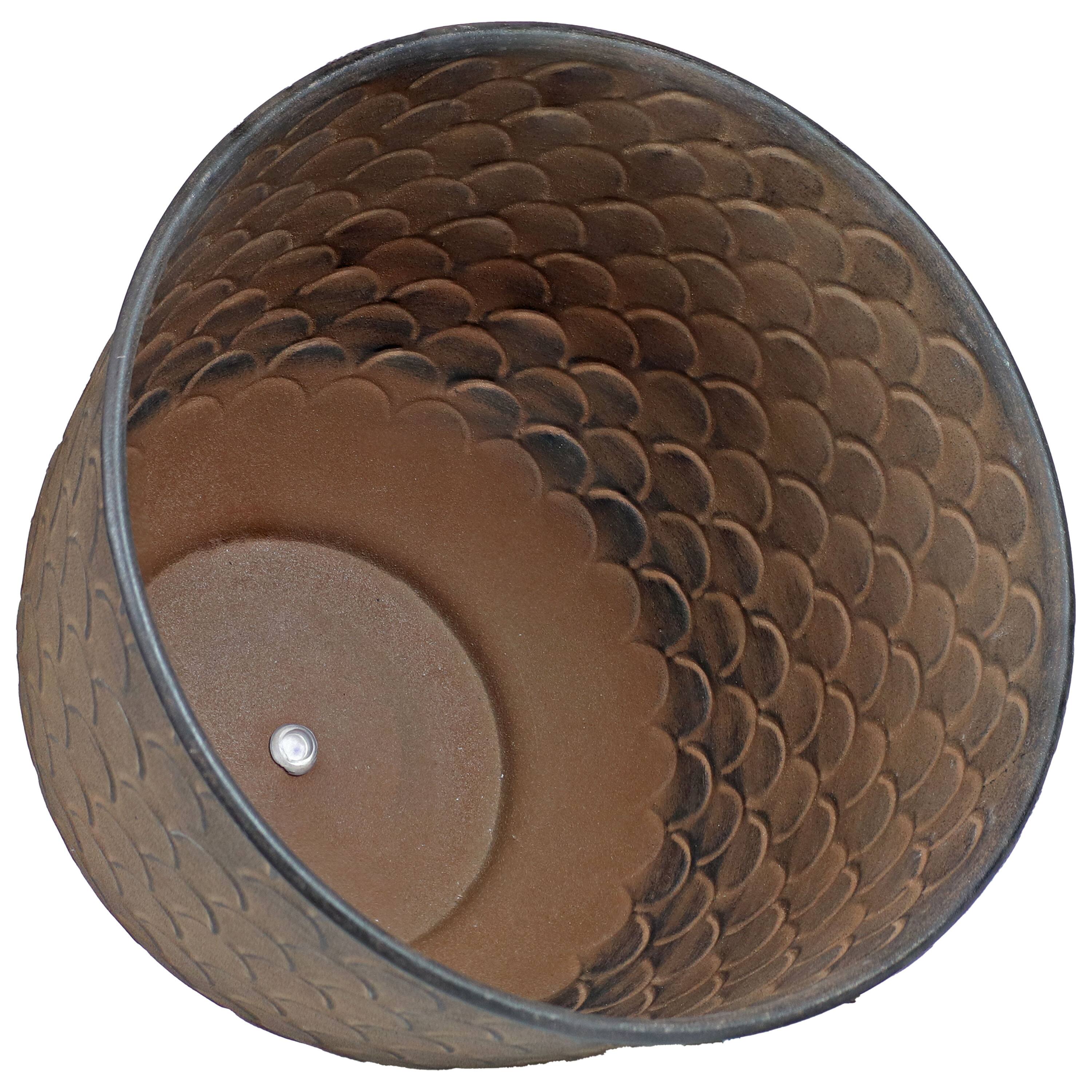Alt View 4. Sunnydaze - Dinah Metal Planter - 12.5 in - Set of 4 - Matte Brown.
