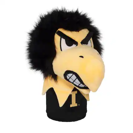 Front. WinCraft - Iowa Hawkeyes Mascot Headcover - Multicolor.