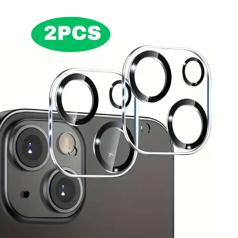 Front. Qixxronics - 2 Pack Camera Lens Protector Compatible with iPhone 13 [Night Circle] Tempered Glass Lens Cover for iPhone 13 - Clear.