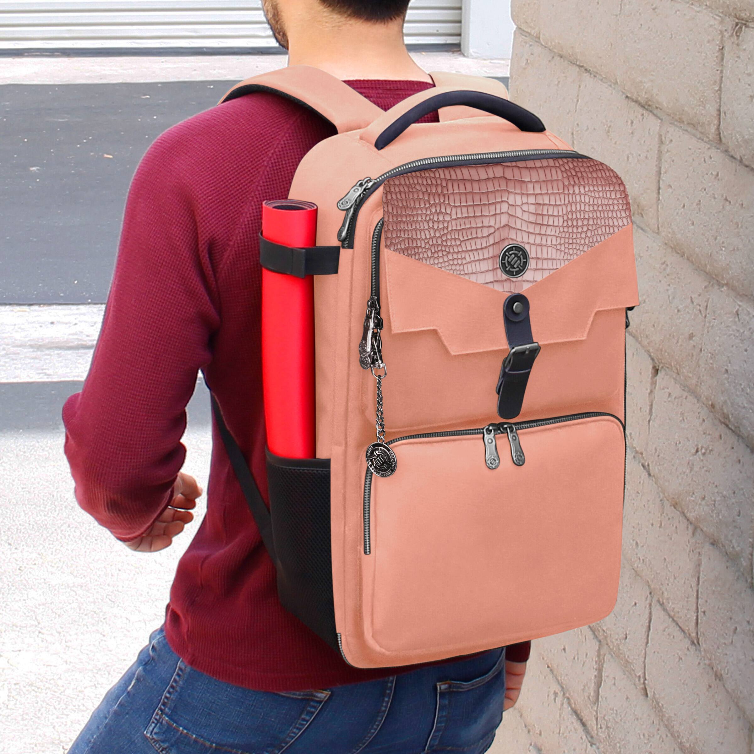 Alt View 3. ENHANCE - ENHANCE MTG Backpack Collector's Edition, TCG Card Organization (Dragon Pink) - Dragon Pink.