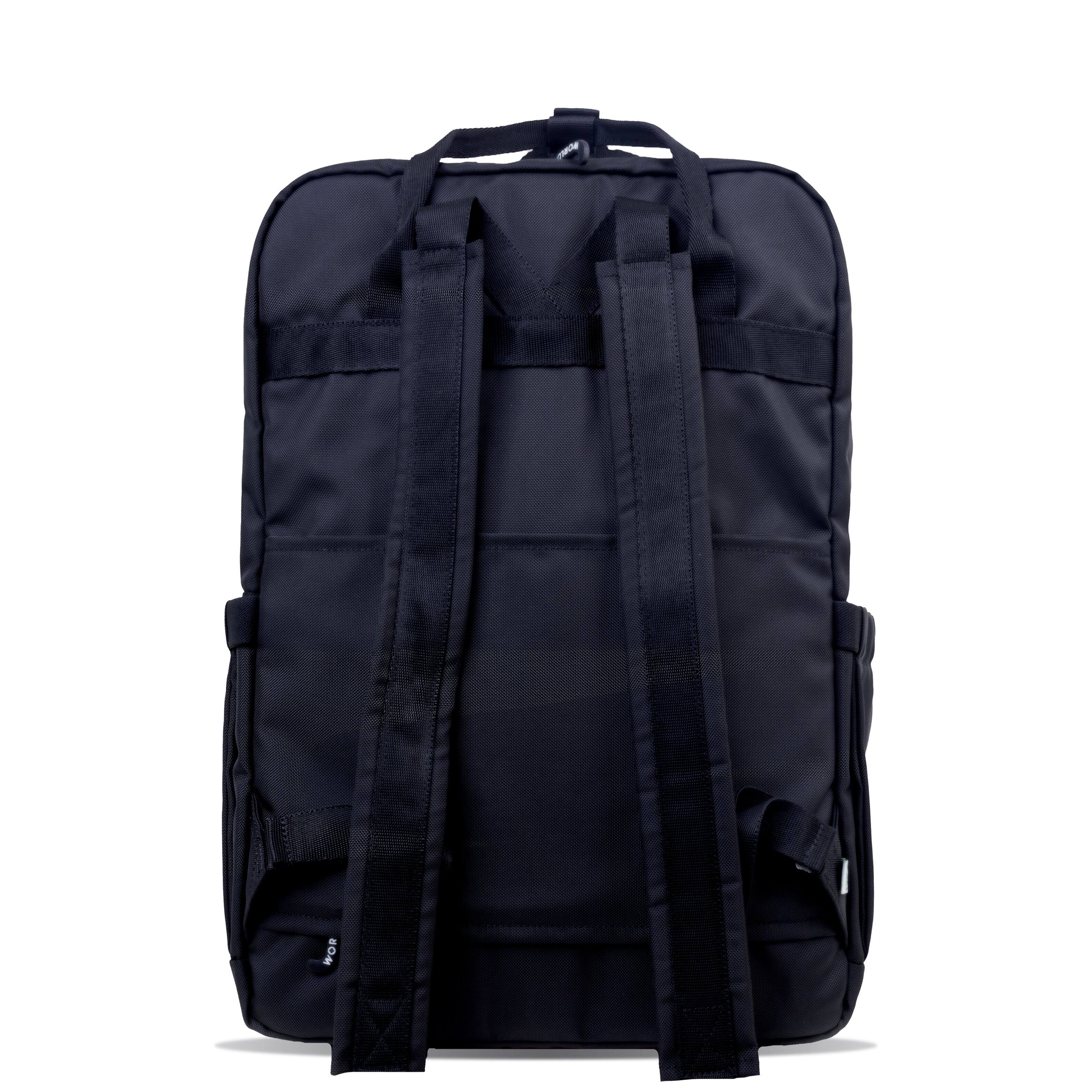 Back. J World - J World Unisex Timo Multi-Functional Laptop Backpack for School and Travel, Black - BLACK.