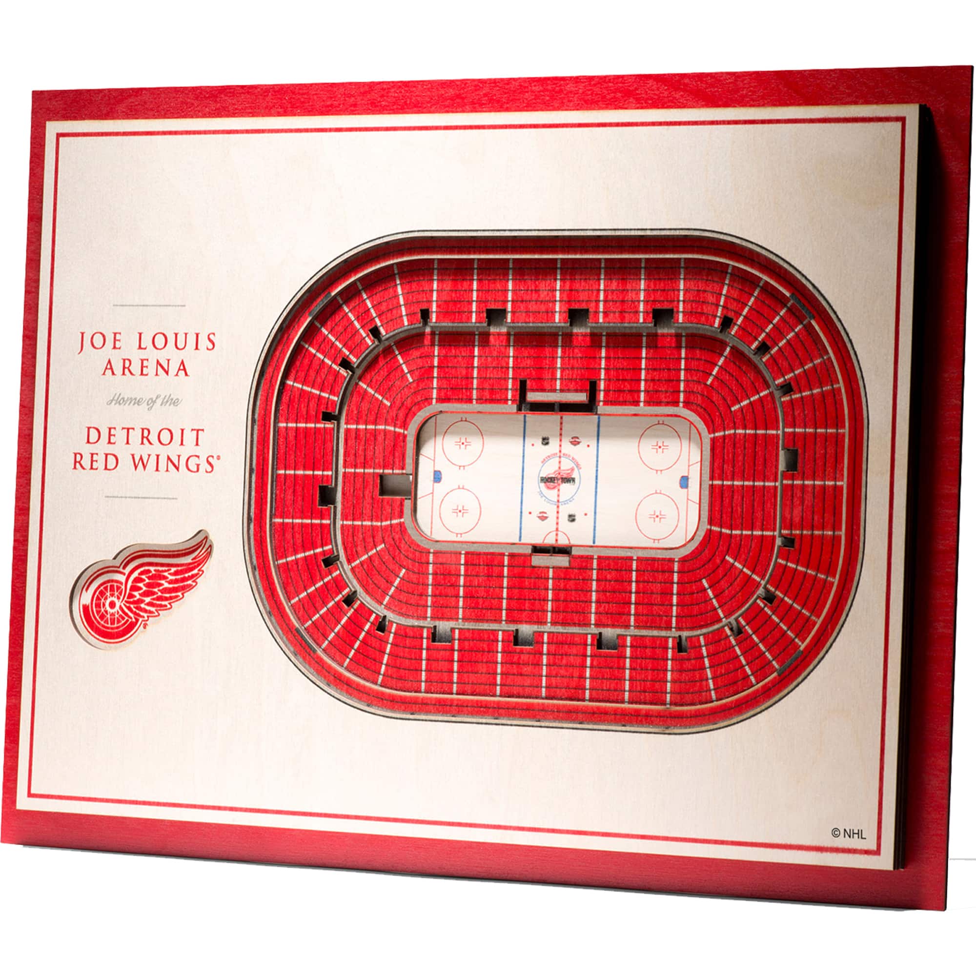 YouTheFan - Detroit Red Wings 17'' x 13'' 5-Layer StadiumViews 3D Wall Art - Brown price history on PriceWatchPro