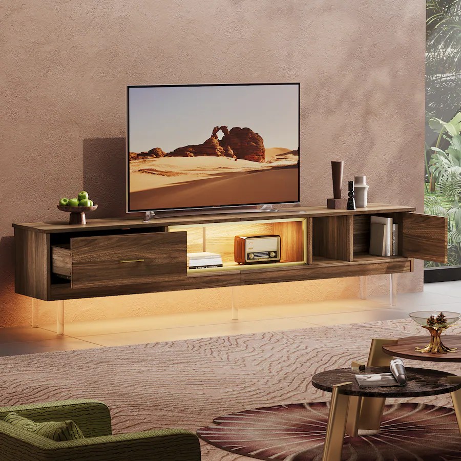 Bestier 80 inch LED Entertainment Center for TVs Up to 85