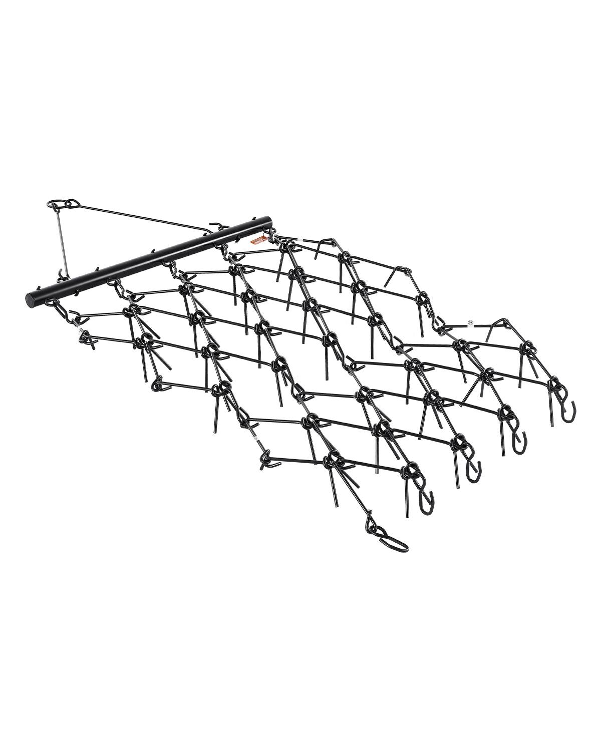 VEVOR - Drag Harrow, 4 ft x 5.6 ft Durable Chain Harrow with 80 Sharp Teeth, Suitable for ATV UTV Tractor - Black