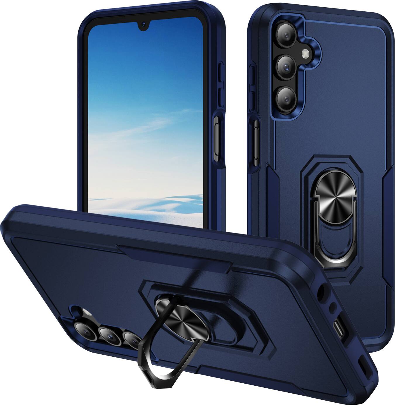 Alt View 11. SaharaCase - ArmorPro Kickstand Case for Samsung Galaxy A15 5G - Blue.