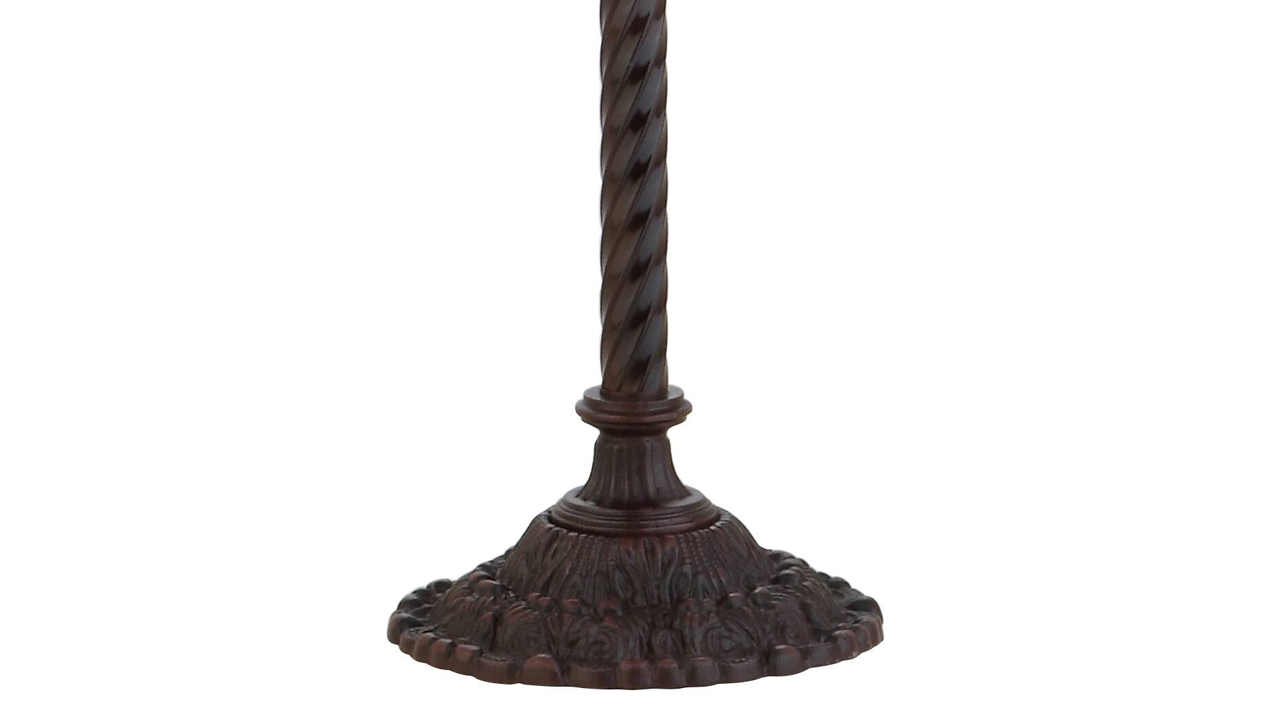 Alt View 3. Jonathan Y - Moore Tiffany-Style 68.57" Torchiere LED Floor Lamp, Bronze - Bronze.