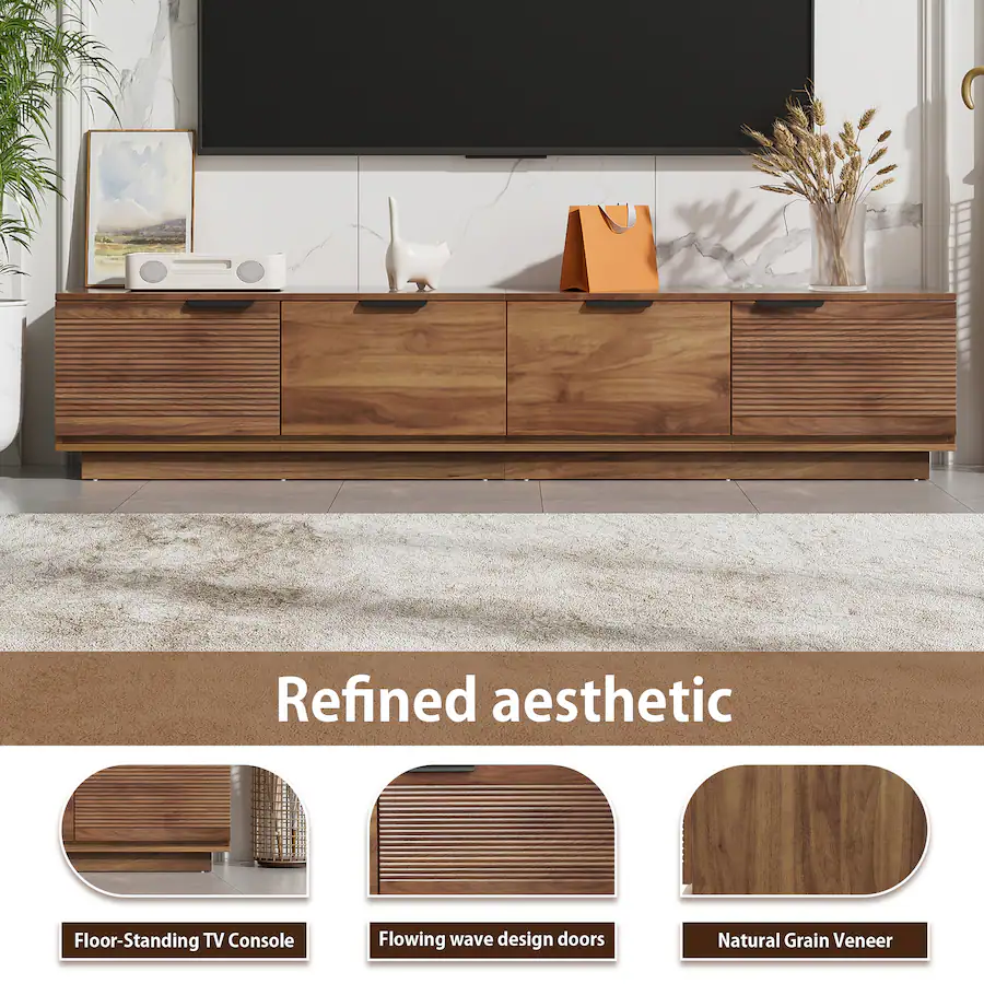 Purchasing Room MERAVOM Mid Century Modern TV Stand for TVs up to 85