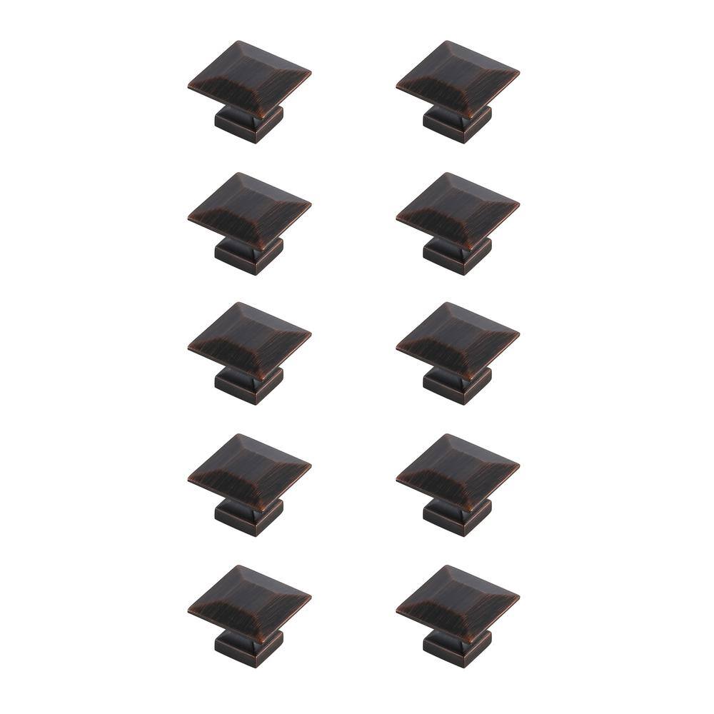 Alt View 2. Elegant Decor - Cecil 1.3" Oil-rubbed Bronze Square Knob Multipack (Set of 10) - Oil-Rubbed Bronze.