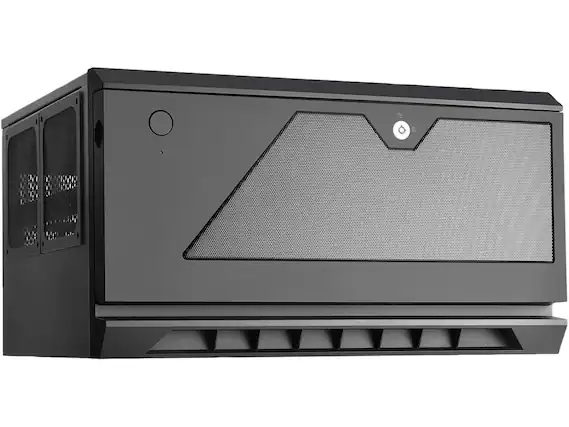 Front. SilverStone - SilverStone CS381 Black Micro ATX/Mini-ITX Case, SFX/SFX-L PSU Support - Black.