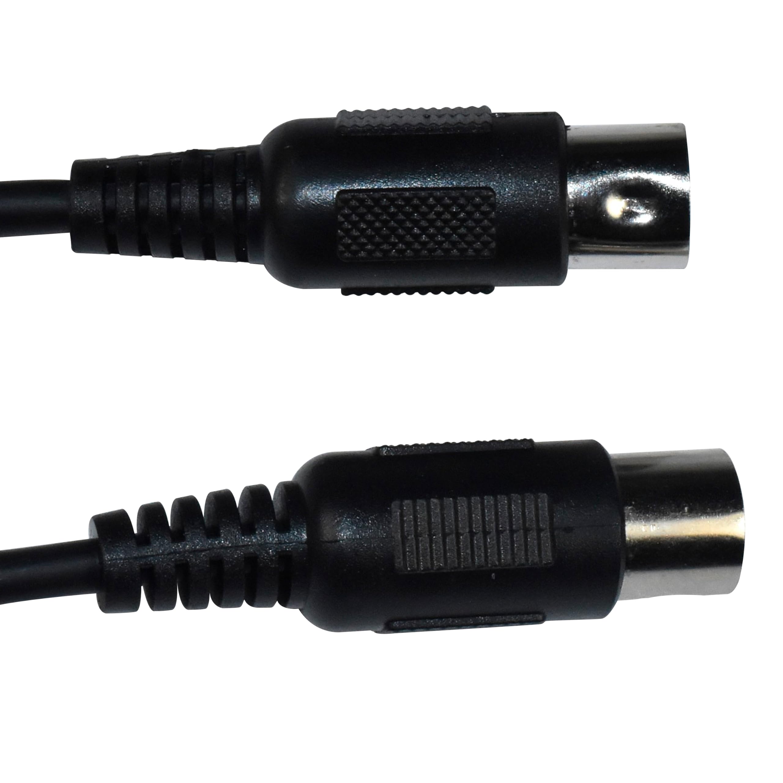 Alt View 5. HQRP - 2-Pack 5-Pin DIN MIDI Cable 5 ft Male-to-Male for MIDI Keyboard, Synth, Sampler - Black.