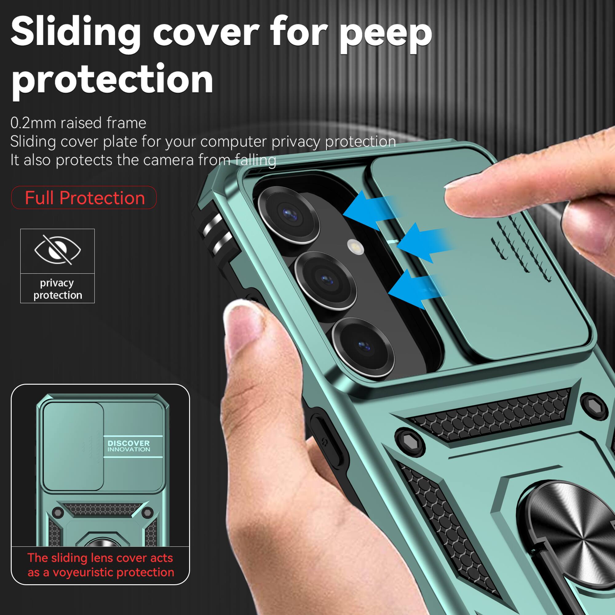 Sliding cover for peep protection

0.2mm raised frame
Sliding cover plate for your computer privacy protection
It also protects the camera from falling

Full Protection

privacy protection

DISCOVER INNOVATION

The sliding lens cover acts as a voyeuristic protection