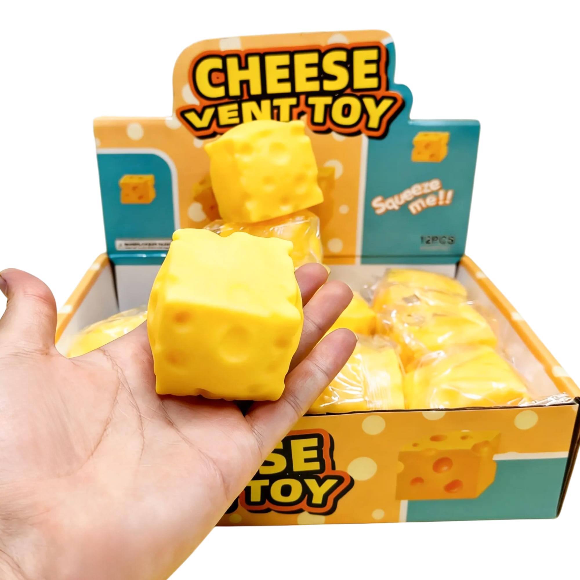 CHEESE VENT TOY  
Squeeze me!!  
12PCS