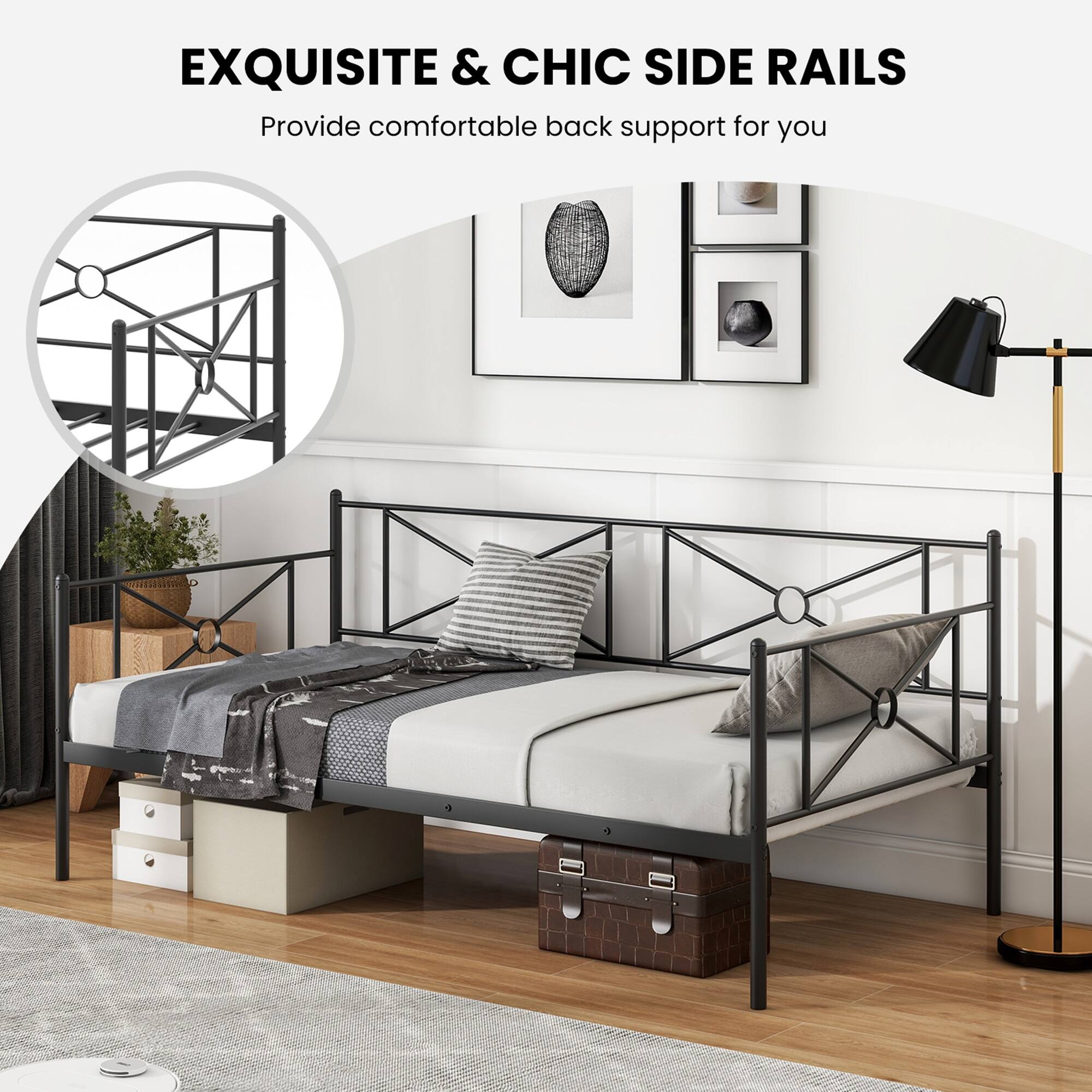 EXQUISITE & CHIC SIDE RAILS  
Provide comfortable back support for you