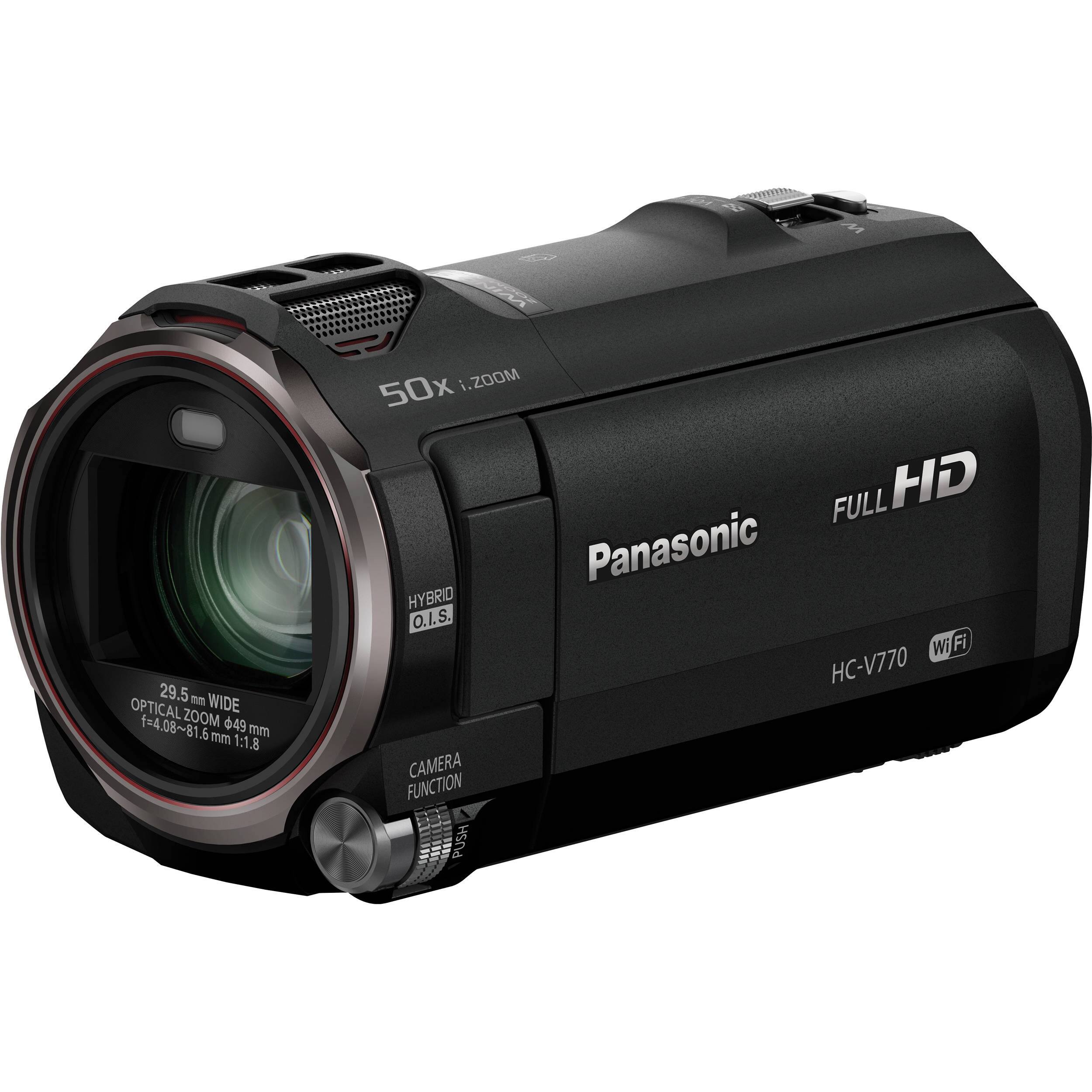 29.5 mm WIDE OPTICAL ZOOM f=4.08~81.6 mm 1:1.8 50x i.ZOOM FULL HD Panasonic HYBRID O.I.S. Wi Fi HC-V770 CAMERA FUNCTION PUSH