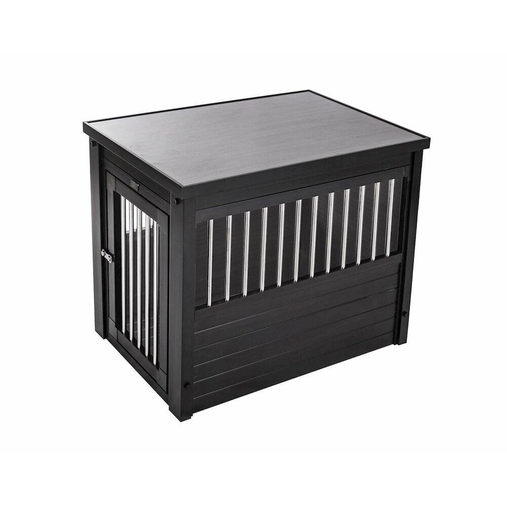 Front. New Age Pet - ECOFLEX Dog Crate End Table - Espresso Medium.