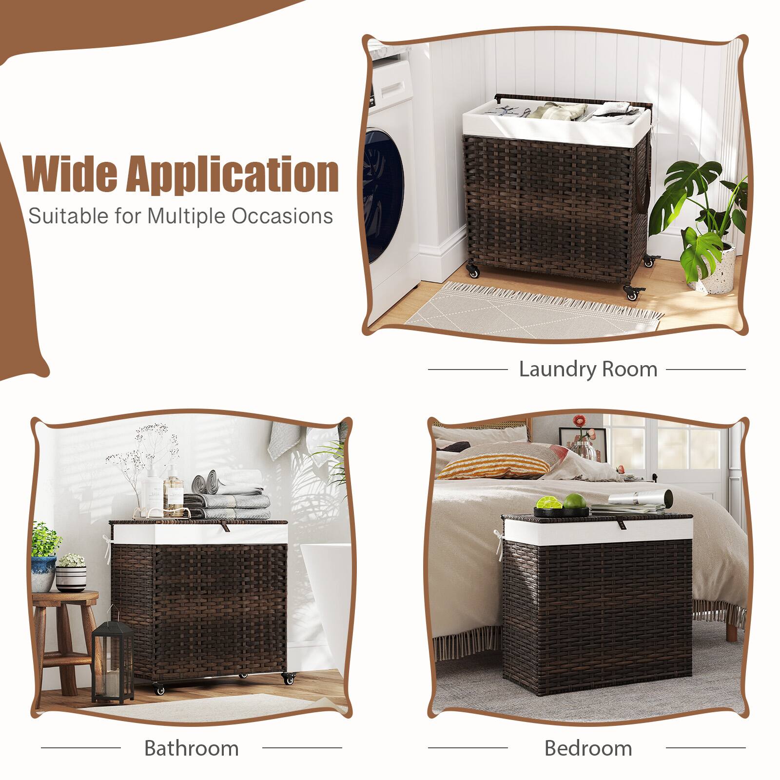 Wide Application  
Suitable for Multiple Occasions  

Laundry Room  

Bathroom  

Bedroom
