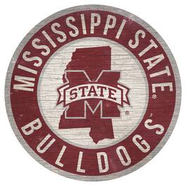 Fan Creations - Mississippi State Bulldogs 12'' x 12'' State Circle Sign - Multicolor