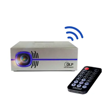 AAXA - P8 Smart Mini DLP Projector, Android 10.0, WiFi, Bluetooth, Wireless Mirroring, Streaming Apps, HDMI USB - C Inputs - Gray