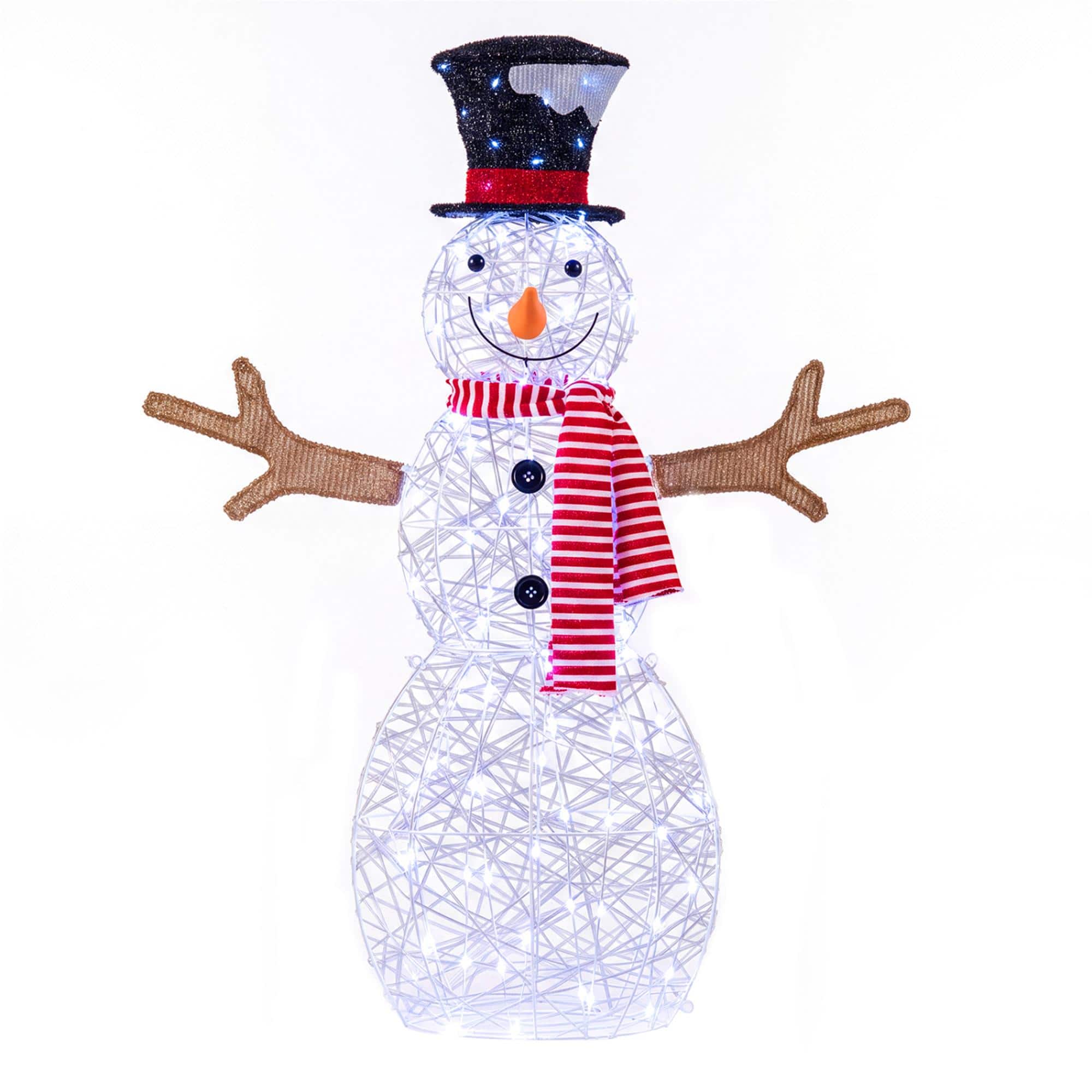 Boyel Living - Lighted Snowman Christmas Decoration with Cold LED Lights - White