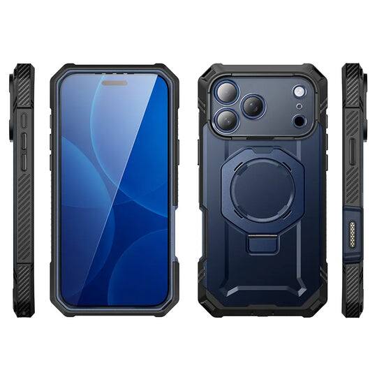 Back. SUPCASE - UB Grip Pro MagSafe Case for iPhone 17 Pro Max – Sleek Protection + HD Tempered Glass Screen Guard - Azure.