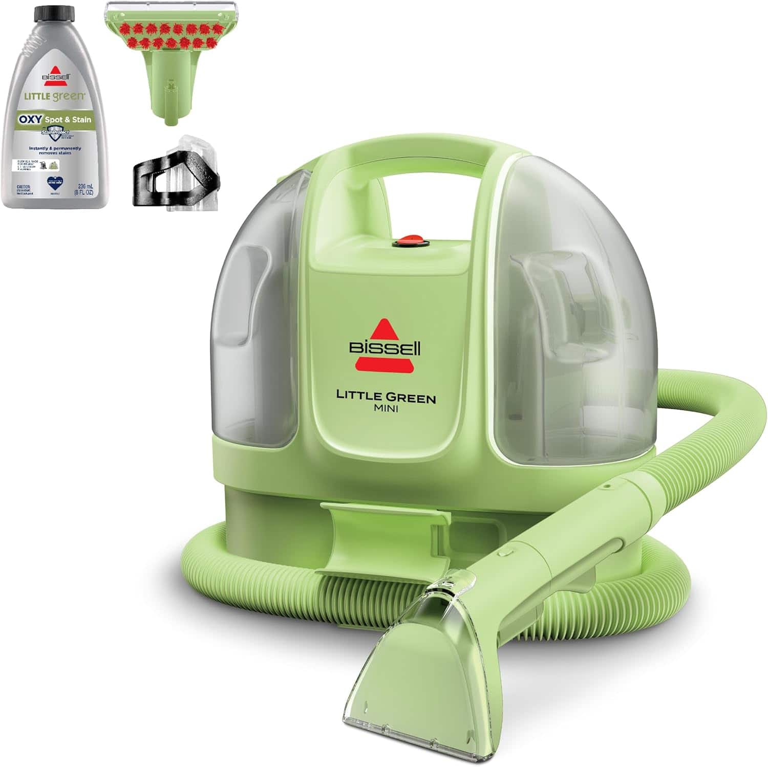 Bissell - Little Green Mini Portable Cleaner for carpets, upholstery & cars, with HydroRinse self-cleaning & tough stain t